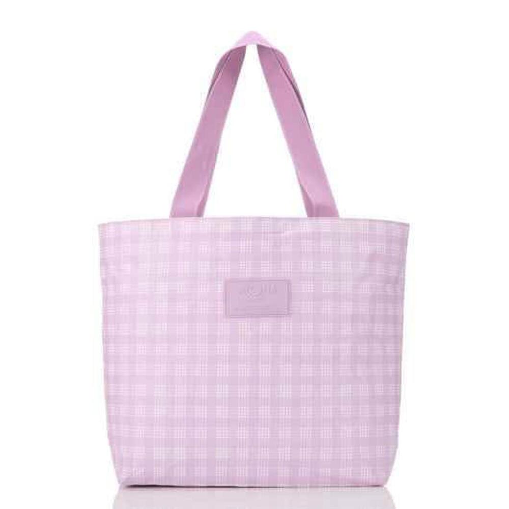 ALOHA Collection Splash-Proof Day Tripper Tote | Lavender Plaid